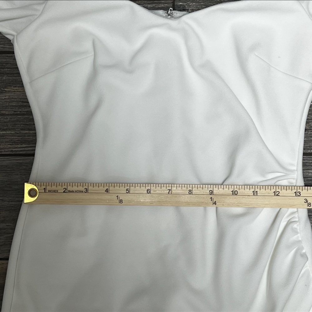 Midnight Doll Women’s Dress White Midi Bodycon fitted tight size 5 - Picture 14 of 15